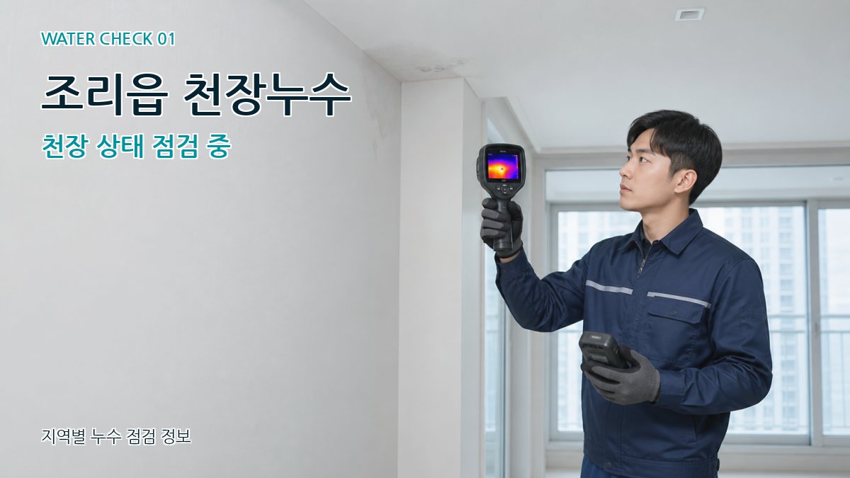 조리읍 천장누수 천장 상태 점검 중