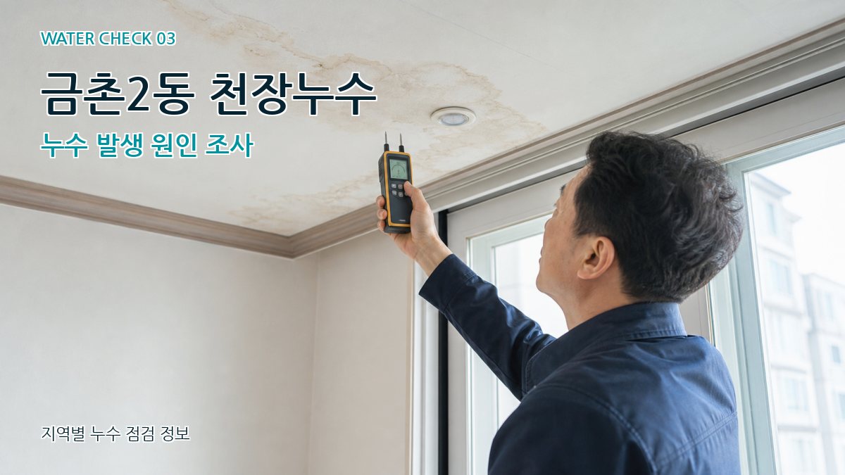 금촌2동 천장누수 누수탐지 이미지