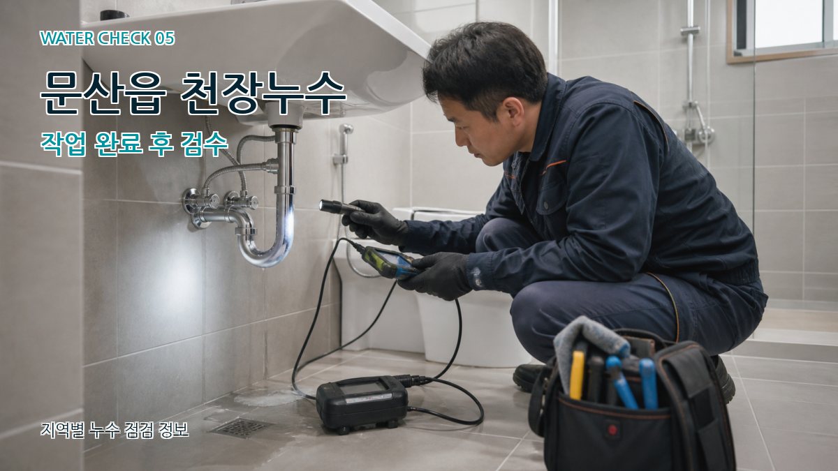 문산읍 천장누수 작업 완료 후 검수