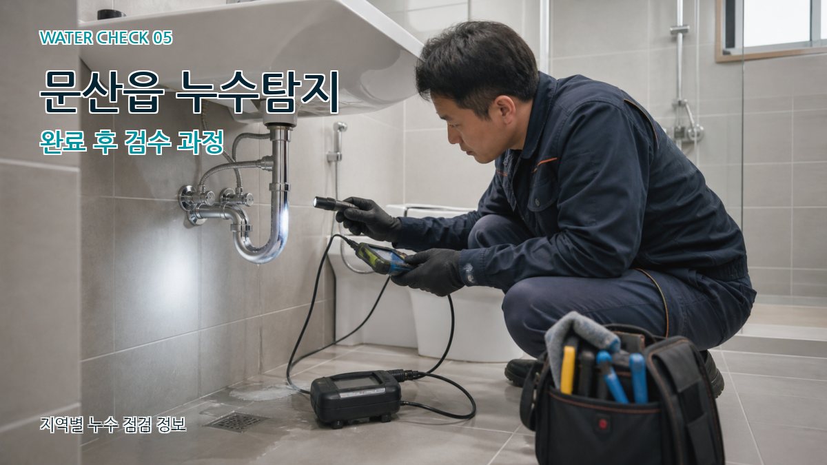 문산읍 누수탐지 완료 후 검수 과정