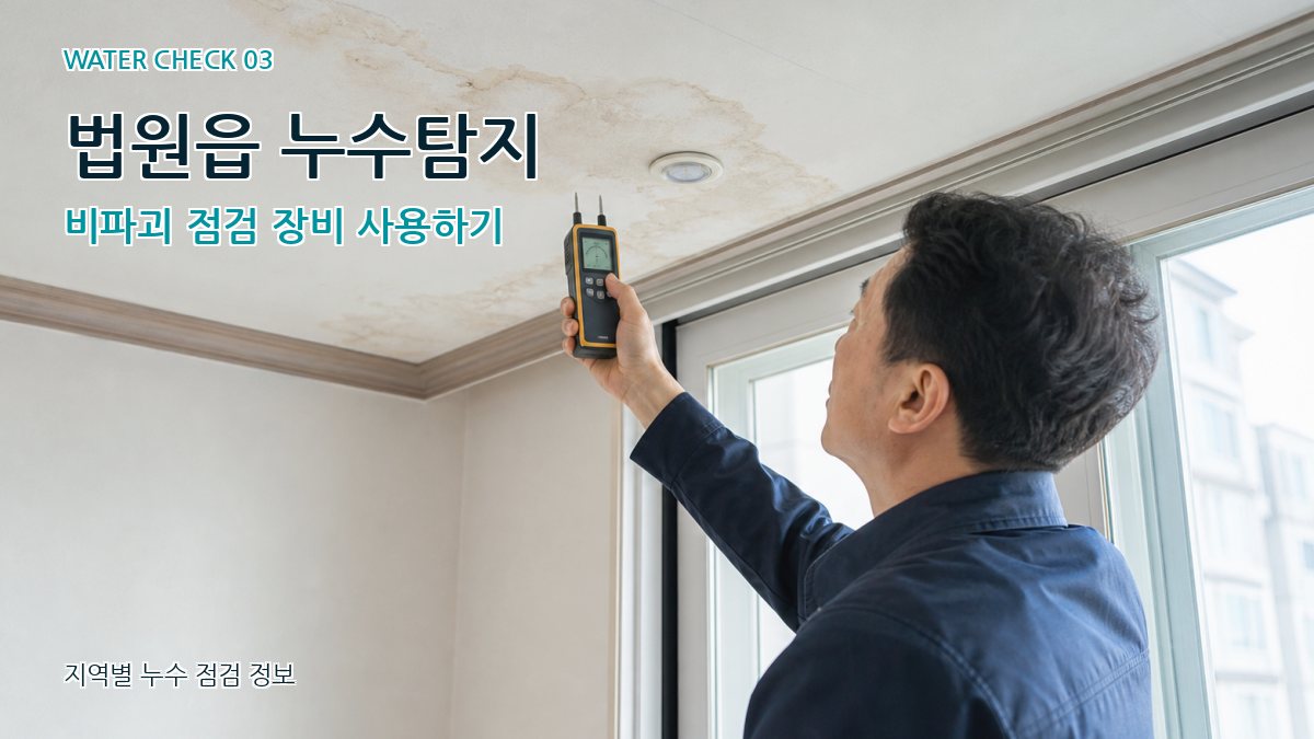 법원읍 누수탐지 비파괴 점검 장비 사용하기
