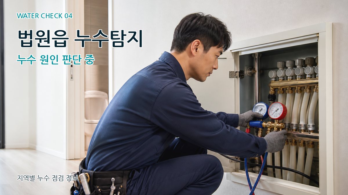 법원읍 누수탐지 누수 원인 판단 중