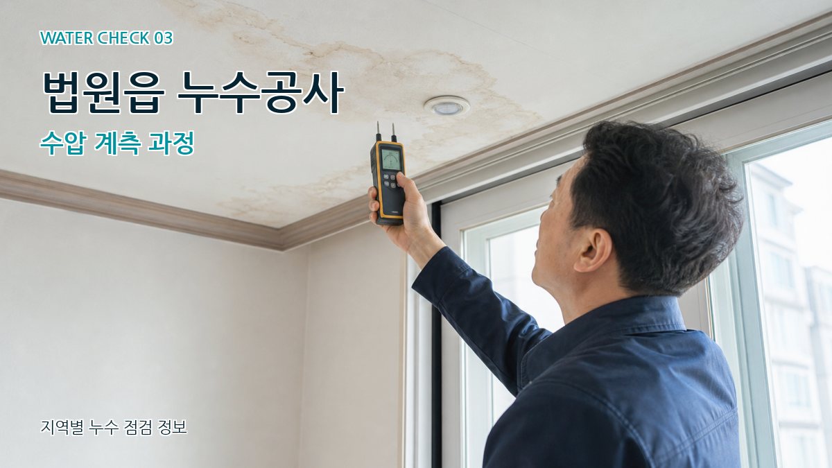 법원읍 천장누수 누수탐지 이미지
