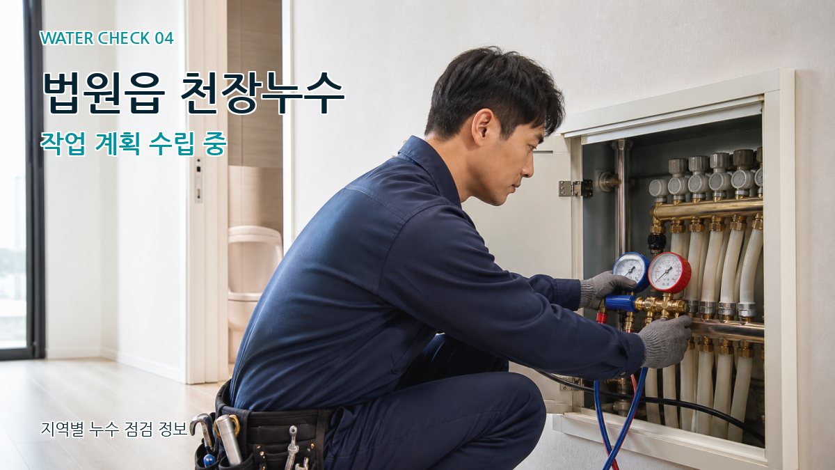 법원읍 천장누수 작업 계획 수립 중