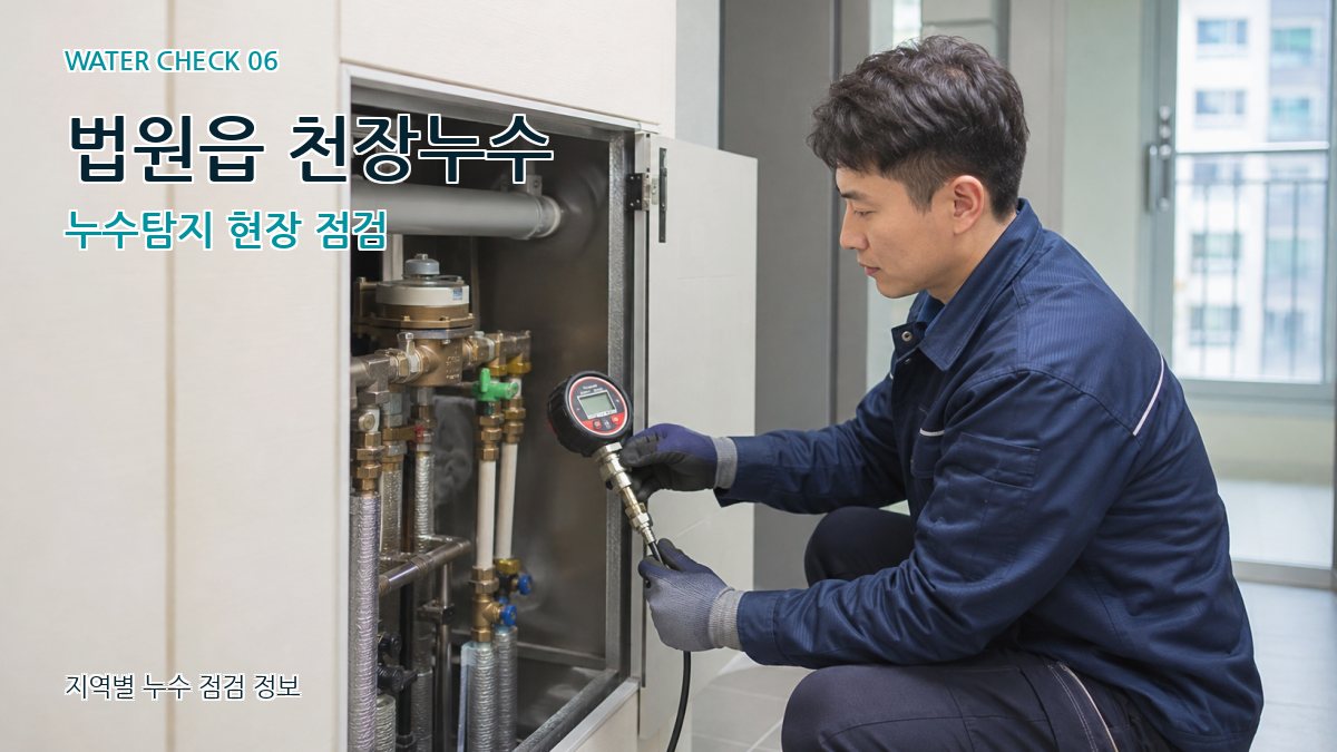 법원읍 천장누수 누수탐지 현장 점검